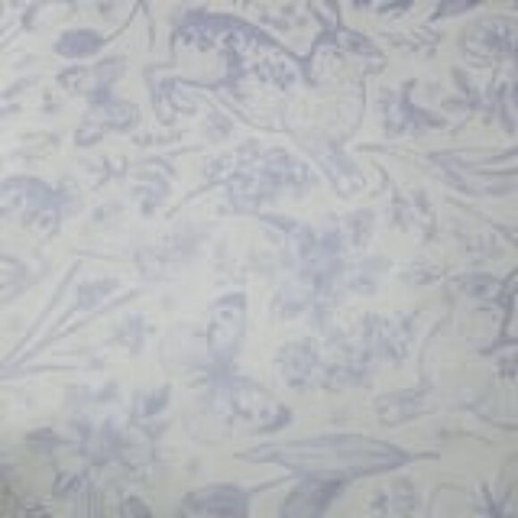 My Texas House Blue Bunny Toile Printed Dutch Velvet Easter Pillow 20" Spring - Picture 5 of 8